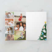 Grappig 2020 jaar Kerstboom waterverf 7 foto's Kaart (Binnen)