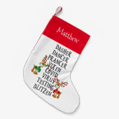 Grappig 2020 Rendieren namen Covid Custom Kleine Kerstsok (Voorkant (Hangend))