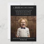 Grappig 2020 Wiskunde Probleem Zwart Nieuwjaar Fot Feestdagenkaart (Voorkant)