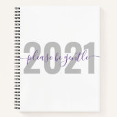 Grappig 2021, wees vriendelijk Nieuwjaar Notitieboek (Voorkant)
