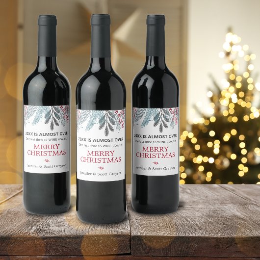 Grappig 2023 loopt bijna ten einde groen naam vaka wijn etiket