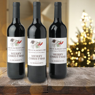 Grappig 2024 is bijna over groen naam vakantie wijn etiket