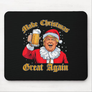Grappig 2024 Kerst Trump Drink Bier Trump Santa Muismat