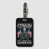 Grappig 2024 Verkiezingen Cthulhu voor President Bagagelabel (Voorkant (verticaal))