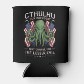 Grappig 2024 Verkiezingen Cthulhu voor President Blikjeskoeler (Voorkant)