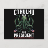 Grappig 2024 Verkiezingen Cthulhu voor President Briefkaart (Voorkant)