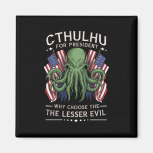Grappig 2024 Verkiezingen Cthulhu voor President Magneet