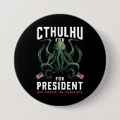 Grappig 2024 Verkiezingen Cthulhu voor President Ronde Button 7,6 Cm (Voorkant)