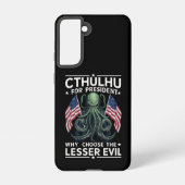 Grappig 2024 Verkiezingen Cthulhu voor President Samsung Galaxy Hoesje (Achterkant)