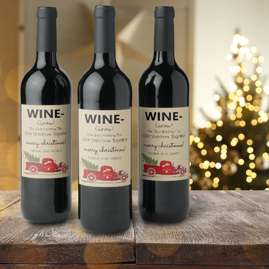 Grappig 2024 wijnlijm houdt ons bij elkaar rode vr wijn etiket