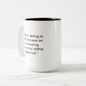 Grappig 2025 Dating Mok | Cloud Chemistry Humor (Voorkant links)
