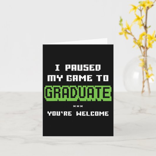 Grappig 2025 Gamer Afstuderen Afstuderen Kaart (Gele Bloem)