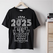 Grappig 2025 Jaar Squared Cubed Wiskunde Buffs Doc T-shirt