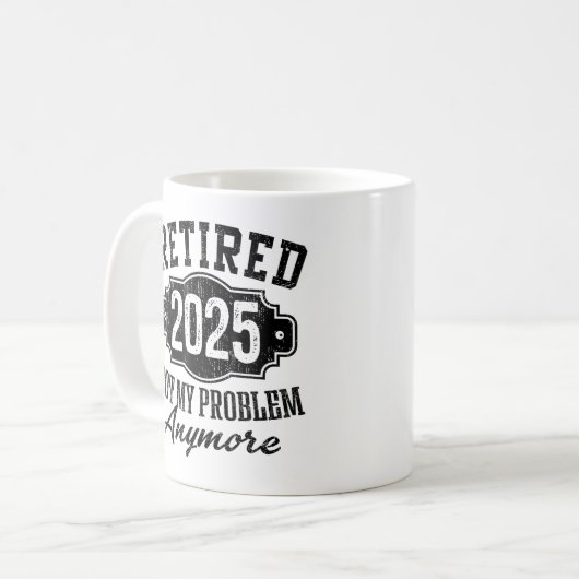 Grappig 2025 niet meer mijn probleem koffiemok (Voorkant links)