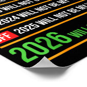 Grappig 2026 Zal Mijn Jaar Zijn Sitive Comeback Hu Poster (Hoek)