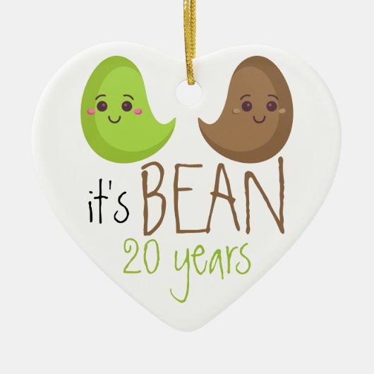 Grappig 20 Jaar Getrouwd Keramisch Ornament (Voorkant)