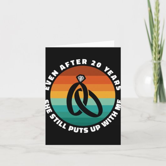 Grappig 20 jaar Jubileum She 20th Jubileum Co Kaart (Voorkant)