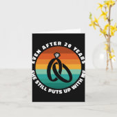 Grappig 20 jaar Jubileum She 20th Jubileum Co Kaart (Gele Bloem)