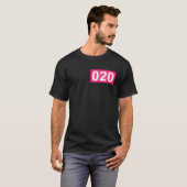 Grappig 20 jaar oude cadeautjes nummer 020 patch 2 t-shirt (Voorkant volledig)
