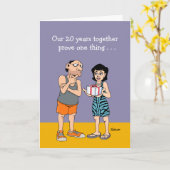 Grappig 20e bruiloft Jubileum Kaart (Gele Bloem)