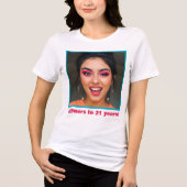 Grappig 21ste verjaardag Crew Fotonaam Fun Hilario Tri-Blend Shirt (Voorkant)