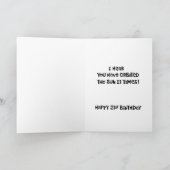Grappig 21ste verjaardag kaart (Binnen)