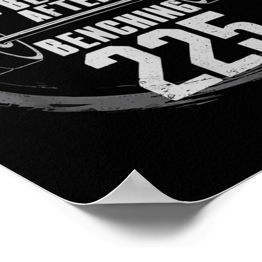 Grappig 225 pond bankdruk sportschool - beter na B Poster (Hoek)