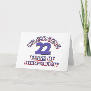 GRAPPIG 22 jaar design Kaart