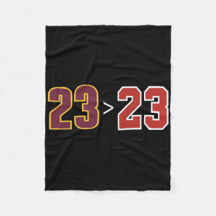 Grappig 23 vs 23 basketbal fans en spelers fleece deken