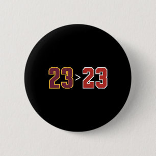 Grappig 23 vs 23 basketbal fans en spelers ronde button 5,7 cm