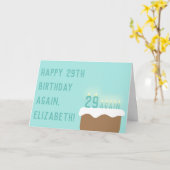 Grappig 29, nog een dag, de kaars van de Birthday  Kaart (Gele Bloem)