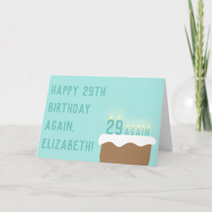 Grappig 29, nog een dag, de kaars van de Birthday Kaart