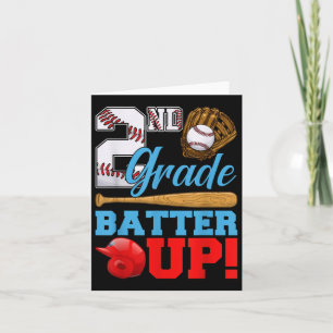 Grappig 2e klas slagman up honkbal eerste dag van  kaart