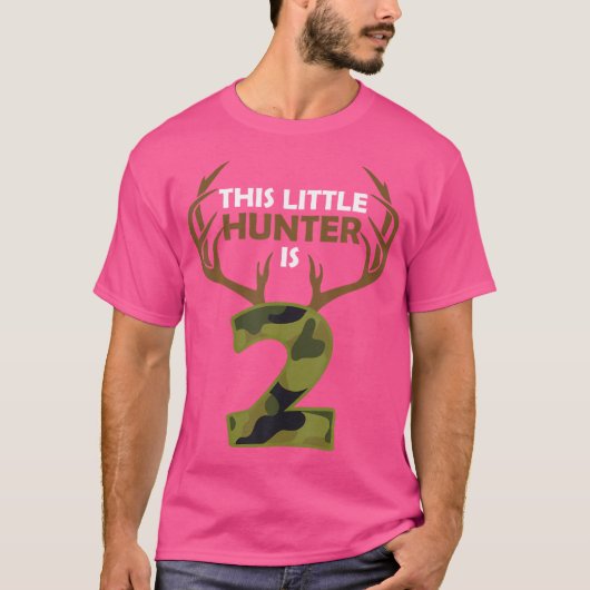 Grappig 2e verjaardag 2 jaar oude hertenjager cade t-shirt (Voorkant)