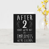 Grappig 2e werk Jubileum 2 jaar dienst voor Kaart (Gele Bloem)