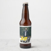 Grappig 30, wat Quote Foto 30th Birthday Bier Etiket (Voorkant)