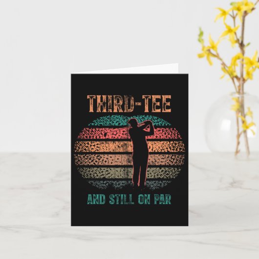Grappig 30e verjaardag Golf Pun Golfen 30 jaar oud Kaart (Gele Bloem)