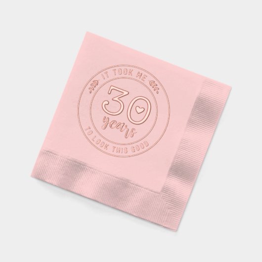 Grappig 30ste verjaardagsfeestje Dertig Dertigste Folie Servetten (Links)