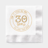 Grappig 30ste verjaardagsfeestje Dertig Dertigste Folie Servetten (Voorkant)