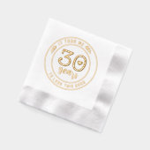 Grappig 30ste verjaardagsfeestje Dertig Dertigste Folie Servetten (Links)