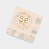 Grappig 30ste verjaardagsfeestje Dertig Dertigste Folie Servetten (Links)