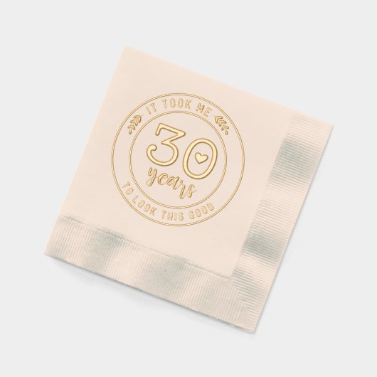 Grappig 30ste verjaardagsfeestje Dertig Dertigste Folie Servetten (Links)