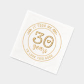 Grappig 30ste verjaardagsfeestje Dertig Dertigste Folie Servetten (Links)