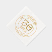 Grappig 30ste verjaardagsfeestje Dertig Dertigste Folie Servetten (Rechts)