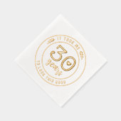 Grappig 30ste verjaardagsfeestje Dertig Dertigste Folie Servetten (Rechts)