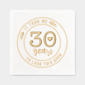 Grappig 30ste verjaardagsfeestje Dertig Dertigste Folie Servetten (Voorkant)