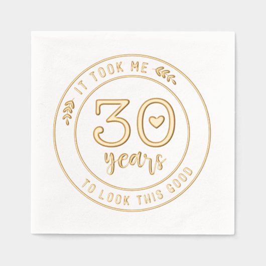 Grappig 30ste verjaardagsfeestje Dertig Dertigste Folie Servetten (Voorkant)