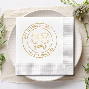 Grappig 30ste verjaardagsfeestje Dertig Dertigste Folie Servetten