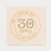 Grappig 30ste verjaardagsfeestje Dertig Dertigste Folie Servetten (Voorkant)