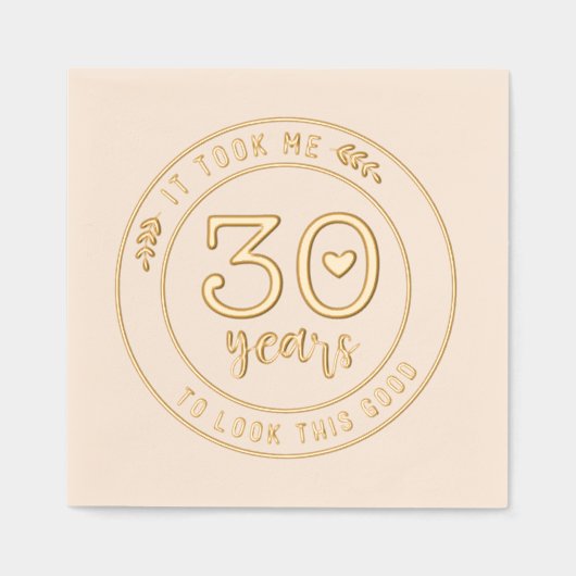 Grappig 30ste verjaardagsfeestje Dertig Dertigste Folie Servetten (Voorkant)